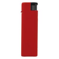 Plastic electronic lighter in metal case, with turbo flame