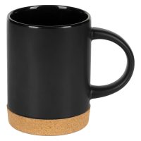 Stoneware mug with cork bottom, 300 ml