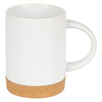 Stoneware mug with cork bottom, 300 ml